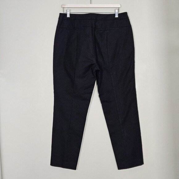 Adrianna Papell Pants Womens 14 Black High Waist Tapered Pockets Stretch Ankle - Picture 15 of 15